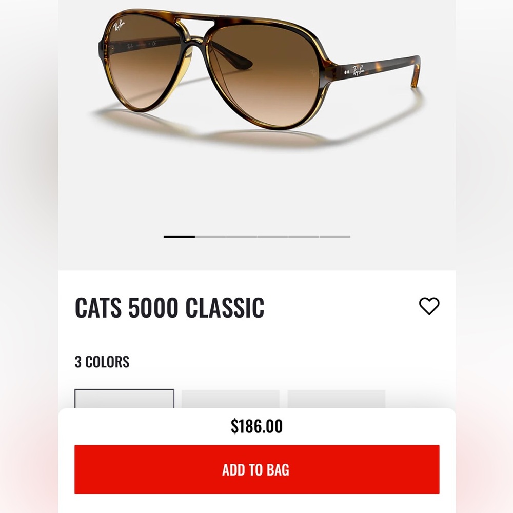 Ray Ban Cats 5000 Classic Sunglasses